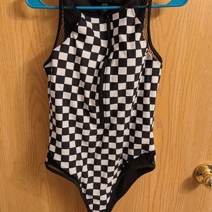 Hot Topic Mdnight Hour Checkered Swimsuit